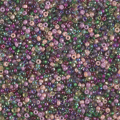 Miyuki 15/0 Round Seed Bead, 15-MIX-01, Mix - Heather, 8 grams