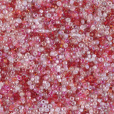 Miyuki 15/0 Round Seed Bead, 15-MIX-11, Mix - Valentine, 8 grams