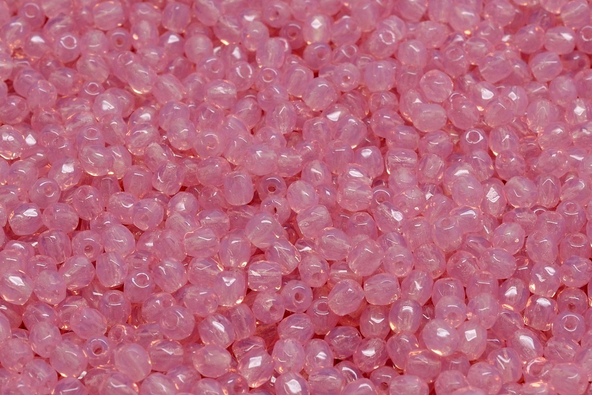 Pink Fire Polished Czech Glass Beads 4mm Pink Czech Glass Beads