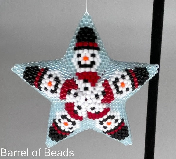 3-D Peyote Star Class - Snowman