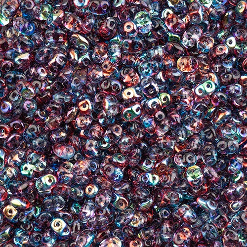 Superduo, Crystal Summer Rainbow Dark Violet, SD0003-48113, 8 grams