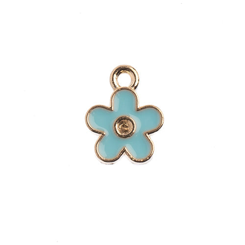 Sweet & Petite Charms, 10x12mm Small Flower Blue, 10 pcs