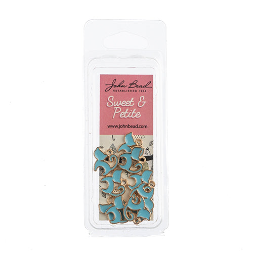 Sweet & Petite Charms, 13x13mm Kitty Cat Lt Blue, 10 pcs