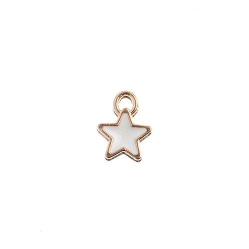 Sweet & Petite Charms, 7x9mm Tiny Star White, 10 pcs
