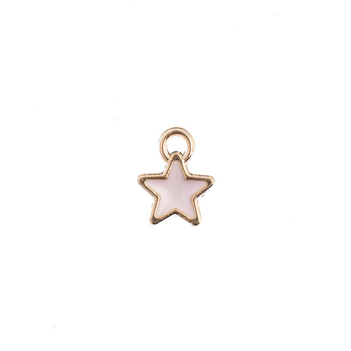 Sweet & Petite Charms, 7x9mm Tiny Star Pink, 10 pcs
