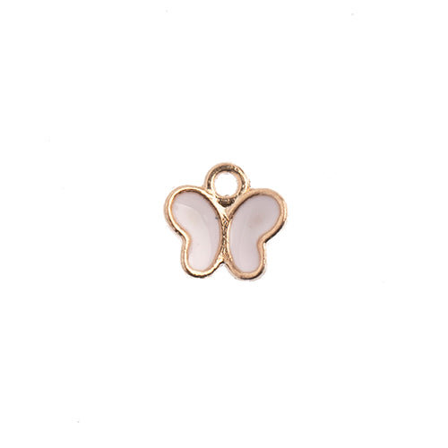 Sweet & Petite Charms, 8x8mm Butterfly Pink, 10 pcs