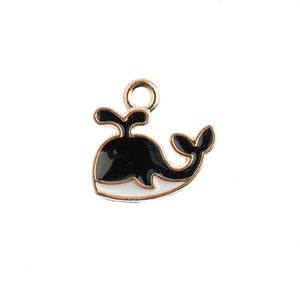 Sweet & Petite Charms, 14x13mm Whale Black, 10 pcs