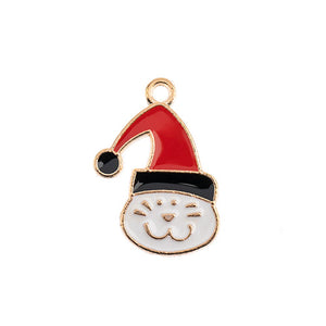 Sweet & Petite Charms, Santa Cat 21x15mm, 8 pcs