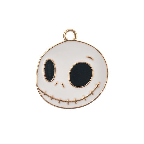 Sweet & Petite Halloween Charms, 21x20mm Ghost Happy Face, 8pcs