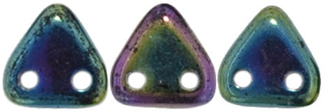 CzechMates Two Hole Triangle, Iris Green