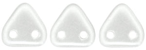 CzechMates Two Hole Triangle, Pearl Coat Snow