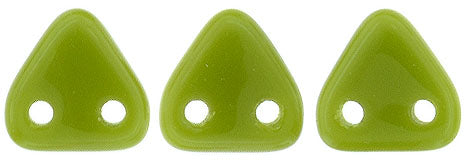 CzechMates Two Hole Triangle, Opaque Olive