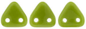 CzechMates Two Hole Triangle, Opaque Olive