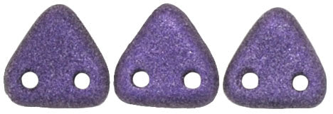 CzechMates Two Hole Triangle, Metallic Suede Purple