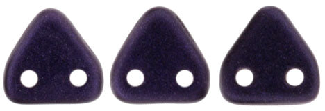 CzechMates Two Hole Triangle, Metallic Suede Dark Purple