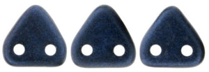 CzechMates Two Hole Triangle, Metallic Suede Dark Blue