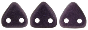 CzechMates Two Hole Triangle, Metallic Suede Dark Plum