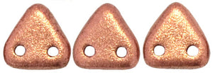 CzechMates Two Hole Triangle, Matte Metallic Copper
