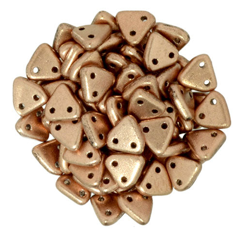 CzechMates Two Hole Triangle, Matte Metallic Copper