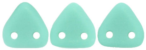 CzechMates Two Hole Triangle, Matte Turquoise