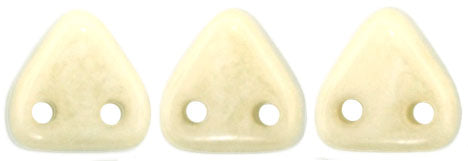 CzechMates Two Hole Triangle, Luster Opaque Champagne