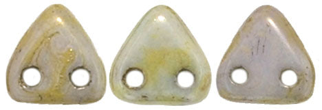 CzechMates Two Hole Triangle, Luster Opaque Green