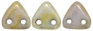 CzechMates Two Hole Triangle, Luster Opaque Green