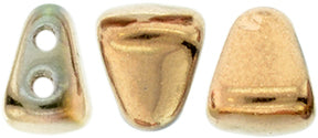Nib-Bit Beads, Double Sided Apollo Gold, 8 grams