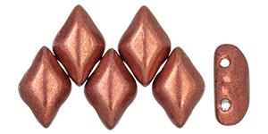 GemDuo 2-Hole Diamond Shaped Bead, Saturated Metallic Valiant Poppy, 7.5 grams