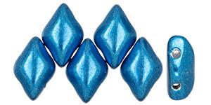 GemDuo 2-Hole Diamond Shaped Bead, Saturated Metallic Nebulas Blue, 7.5 grams