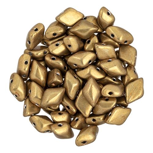 GemDuo 2-Hole Diamond Shaped Bead, Saturated Metallic Ceylon Yellow, 7.5 grams