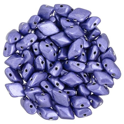 GemDuo 2-Hole Diamond Shaped Bead, Saturated Metallic Ultra Violet, 7.5 grams