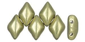 GemDuo 2-Hole Diamond Shaped Bead, Saturated Metallic Limelight, 7.5 grams