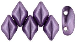 GemDuo 2-Hole Diamond Shaped Bead, Saturated Metallic Grapeade, 7.5 grams