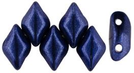 GemDuo 2-Hole Diamond Shaped Bead, Saturated Metallic Evening Blue, 7.5 grams