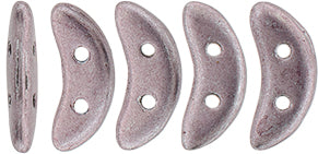 CzechMates Two Hole Crescent, Saturated Metallic Almost Mauve