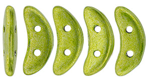CzechMates Two Hole Crescent, Saturated Metallic Lime Punch