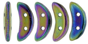 CzechMates Two Hole Crescent, Iris Purple