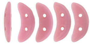 CzechMates Two Hole Crescent, Coral Pink