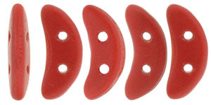 CzechMates Two Hole Crescent, Matte Opaque Red