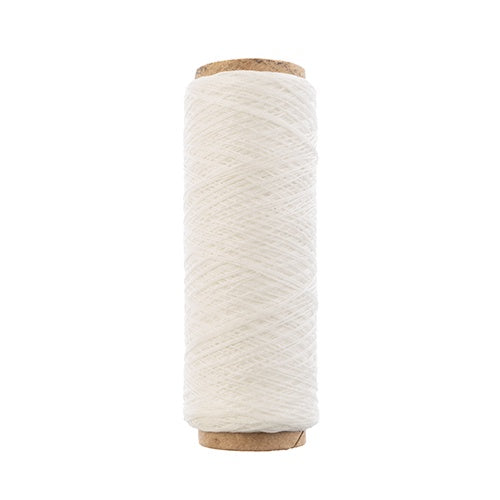 Gudebrod Waxed Thread 3ply Made In USA 500ft (152.4m) Spool 0.38mm (0.015in), White