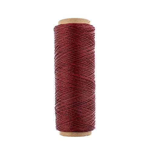 Gudebrod Waxed Thread 3ply Made In USA 500ft (152.4m) Spool 0.38mm (0.015in), Red/Brown