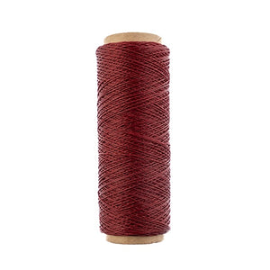 Gudebrod Waxed Thread 3ply Made In USA 500ft (152.4m) Spool 0.38mm (0.015in), Red/Brown