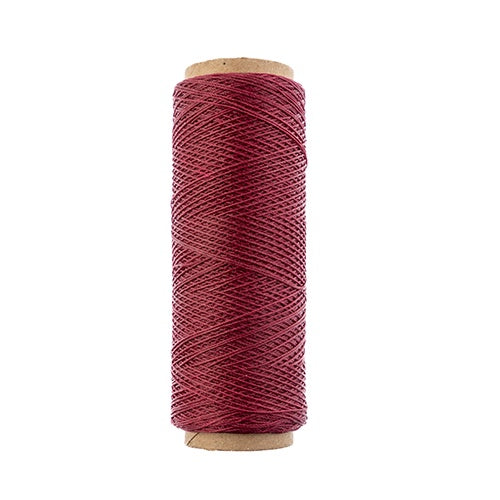 Gudebrod Waxed Thread 3ply Made In USA 500ft (152.4m) Spool 0.38mm (0.015in), Wine