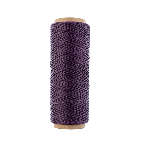 Gudebrod Waxed Thread 3ply Made In USA 500ft (152.4m) Spool 0.38mm (0.015in), Purple
