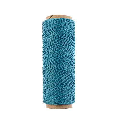 Gudebrod Waxed Thread 3ply Made In USA 500ft (152.4m) Spool 0.38mm (0.015in), Turquoise