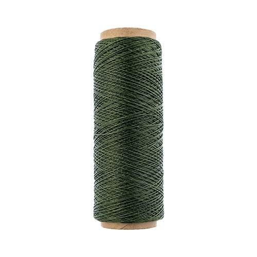 Gudebrod Waxed Thread 3ply Made In USA 500ft (152.4m) Spool 0.38mm (0.015in), Olive