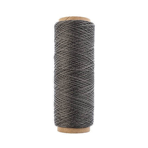 Gudebrod Waxed Thread 3ply Made In USA 500ft (152.4m) Spool 0.38mm (0.015in), Grey
