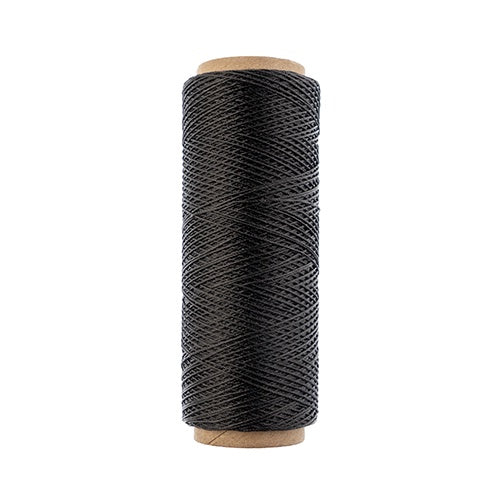 Gudebrod Waxed Thread 3ply Made In USA 500ft (152.4m) Spool 0.38mm (0.015in), Charcoal