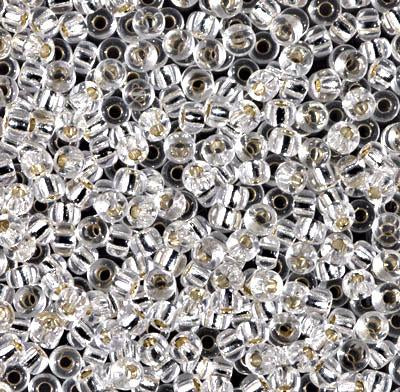 Miyuki 8 Round Seed Bead 8 1 Silver Lined Crystal 10 grams